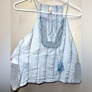 RAGA 100% Organic Cotton Blend Crochet Blouse